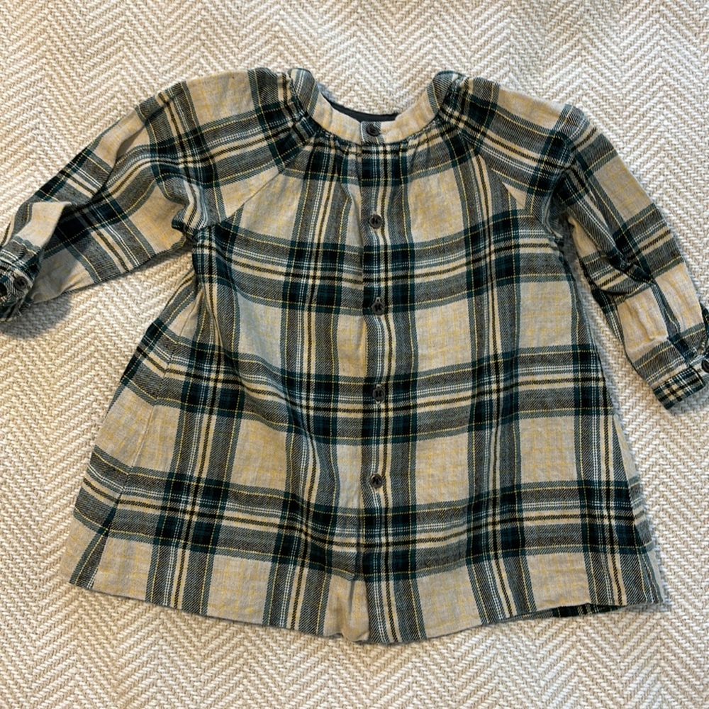 Bonpoint Tartan Plaid Cotton Dress - Picture 3 of 3